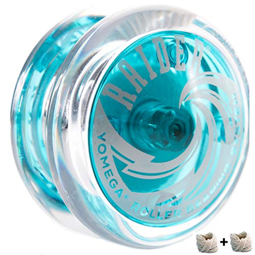 Yomega Raider - Professional Responsive Ball Bearing Yoyo, Great for Kids, Beginners and for Advanced String Yo-Yo Tricks and Looping Play. + Extra 2 Strings & 3 Month Warranty (Light Blue) - Image 1