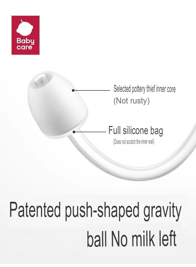 Be a better mom Baby Bottle Nipple with Gravity Straw Set and Air Disc - Soft, BPA-Free, Easy to Clean Compatible for Nopayon 0.3 Pro Glass Bottles, Ideal for Newborns and Infants Medium Size Age 7-12 Months - Image 2