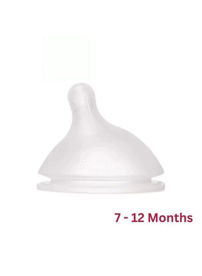 Be a better mom Baby Bottle Nipple with Gravity Straw Set and Air Disc - Soft, BPA-Free, Easy to Clean Compatible for Nopayon 0.3 Pro Glass Bottles, Ideal for Newborns and Infants Medium Size Age 7-12 Months - Image 1