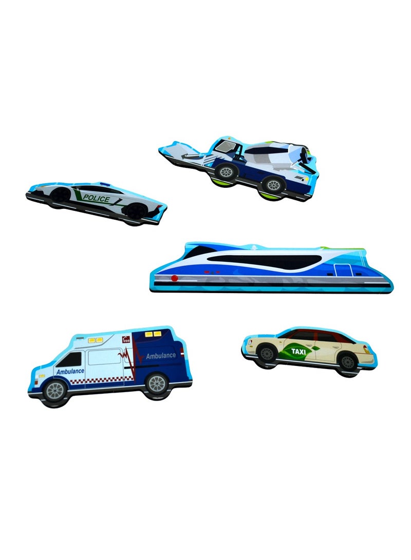 فوفا FOFA ألغاز بانوراما خشبية للأطفال الصغار ، مجموعة من 8 قطع مع النقل ، التعلم في مرحلة الطفولة المبكرة ، هدايا لعبة تعليمية للأطفال الرضع للأطفال بعمر 1/2/3/4 سنوات من العمر الفتيان والفتيات - Image 5