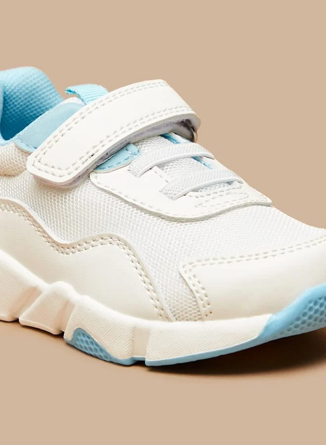 Barefeet Textured Sneakers with Hook and Loop Closure