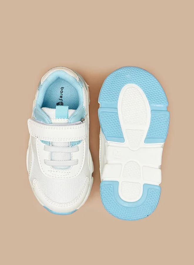 Barefeet Textured Sneakers with Hook and Loop Closure