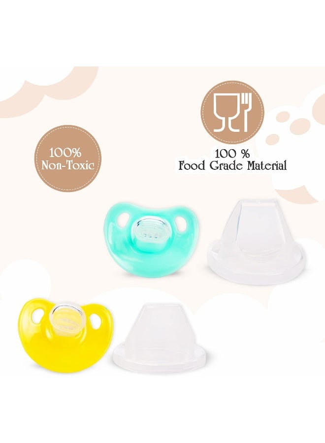 Mee Mee Orthodontic Baby Pacifier (Yellow/Green), Pack of 1 - Image 4