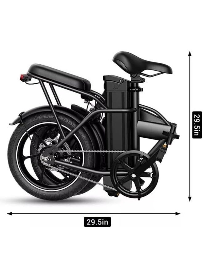 Windhorse Folding Electric Bike 350W Motor, 36V 8Ah Battery, 40KM/H Speed, 35KM Range, Dual Disc Brakes, 16-Inch Tires, Portable E-Bike with Dual Seat - Image 5
