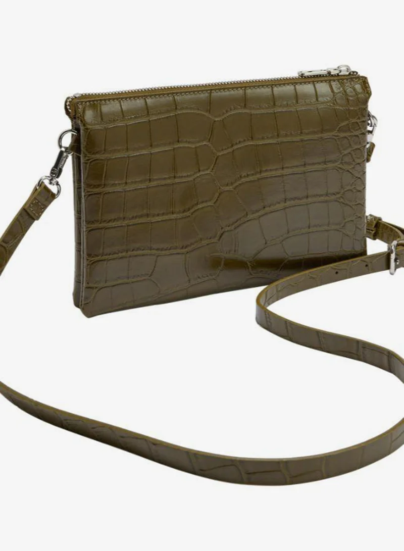 Parfois Green Crossbody Bag With Animal Embossing for Women | Best Price UAE