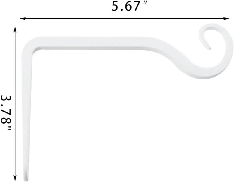 S Type Wrought Iron Coat Hook Flower Basket Hook Self Tapping Screw Fixing 5 67 Inch - Image 3