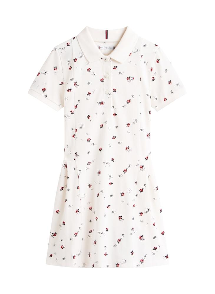 TOMMY HILFIGER Essential Pleated Short Sleeve Polo Dress - Image 5