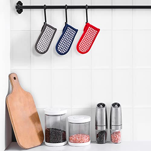 Leadiy Cast Iron Skillet Handle Covers,Pot Handle Covers Heat Resistant,Pot Holders for Kitchen Heat Resistant,Machine Washable Handle Mitts 2 PCS (Plaid-Red) - Image 5