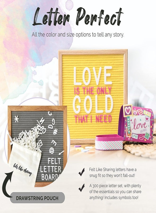 فيلت لايك شيرينغ لوحة حروف مربعة من فيلت لايك شيرينغ (لباد بنفسجي - 10 بوصات × 10 بوصات) - لوحة رسائل قابلة للتغيير مع 3 مجموعات من حروف اللباد - لوحة جدارية مميزة للاقتباسات، ديكور منزلي أو احتفالي بإطار من خشب البلوط - Image 5