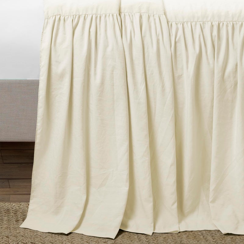 Lush Decor Ruffle Skirt Bedspread Set - 3 Piece Luxurious Farmhouse Bedding Set - Elegant, Charming Ruffle Detail - Timeless Style & Classic Design - Soft and Lightweight - Full, Ivory - Image 5