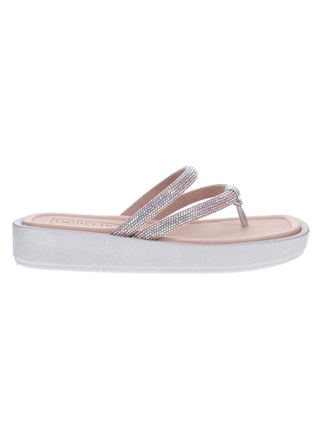 Beira Rio Embellished Flat Sandals - Image 1