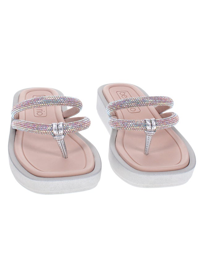 Beira Rio Embellished Flat Sandals - Image 3