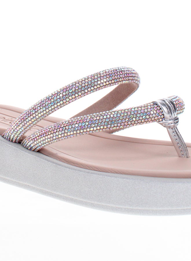 Beira Rio Embellished Flat Sandals - Image 4