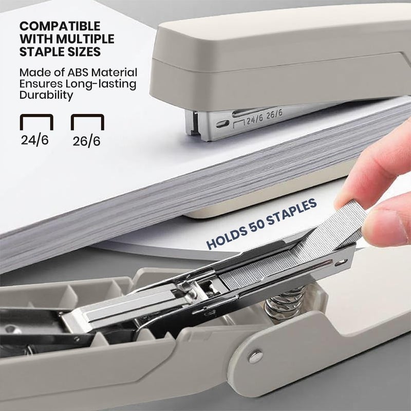 OFIFO Swing-Arm Stapler Machine 25 Sheets Capacity, 360° Rotating Desk Stapler with 5000 Staples for Book Binding Office School Stationery Items - Image 5