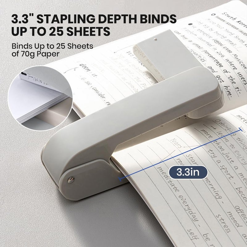 OFIFO Swing-Arm Stapler Machine 25 Sheets Capacity, 360° Rotating Desk Stapler with 5000 Staples for Book Binding Office School Stationery Items - Image 3