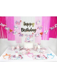 Merrilulu Merrilulu Love is Magical Unicorn Plates, 12 ct | Unicorn Birthday Party Supplies | Unicorn Valentine's Day Party | Rainbow Themed Party  - Image 3