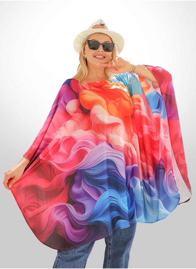 Zmurud - Autumn poncho - printed - Image 1