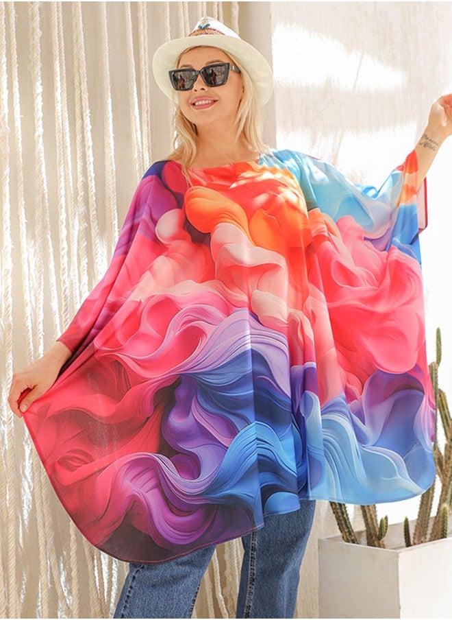 Zmurud - Autumn poncho - printed - Image 1