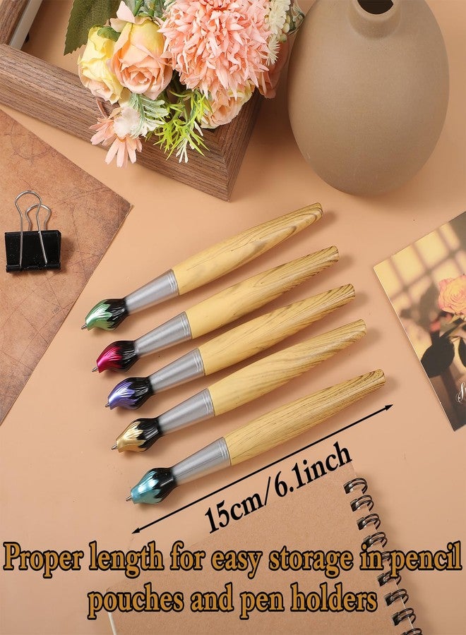 Limbeuuu 30 Pieces Paintbrush Pens Bamboo Paint Brush Shape Retractable Novelty Ballpoint Pens Appreciation Gifts for Family Friend Art Themed Party Favors - Image 2
