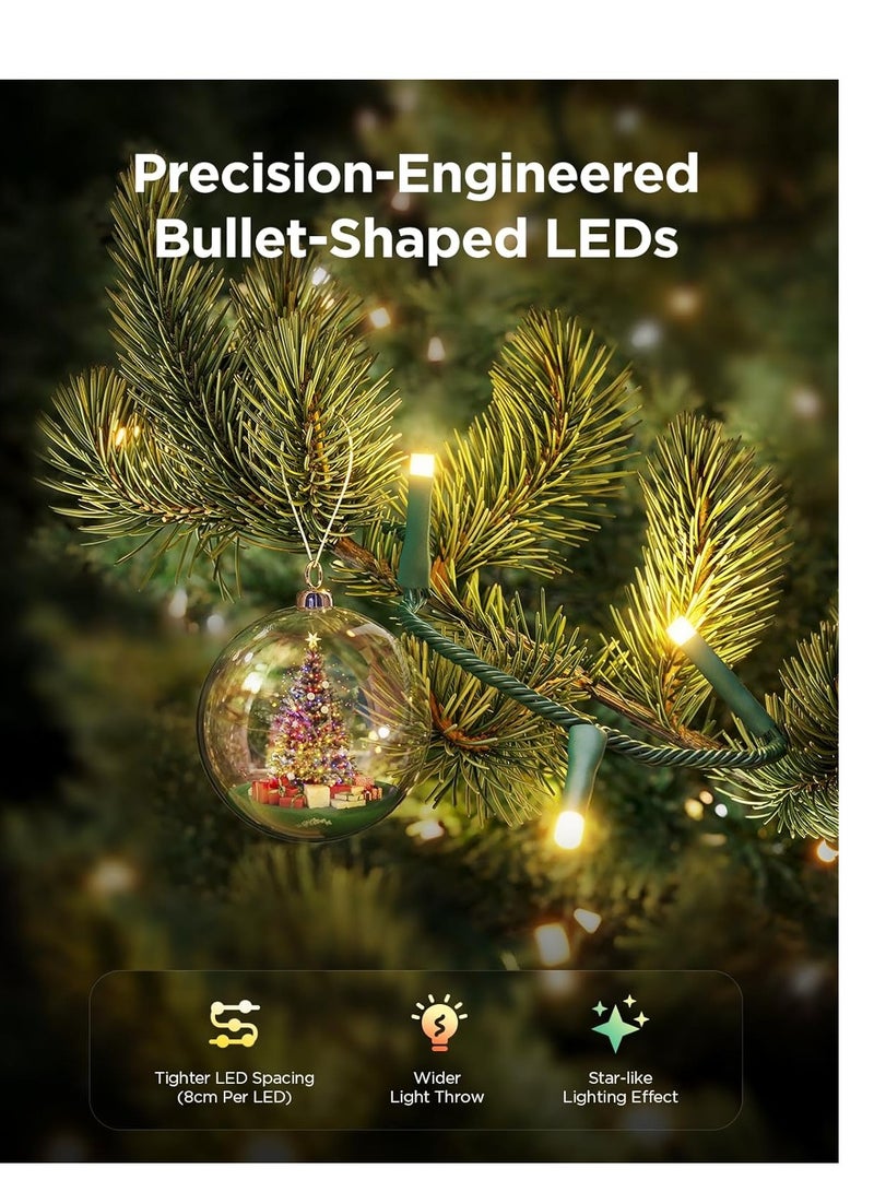 Govee Christmas Sparkle String Lights 66ft, RGBWIC String Lights with 250 Bullet-Head LEDs, App-Controlled, 140+ Scene Modes, Shape Mapping, Music Sync - Image 2