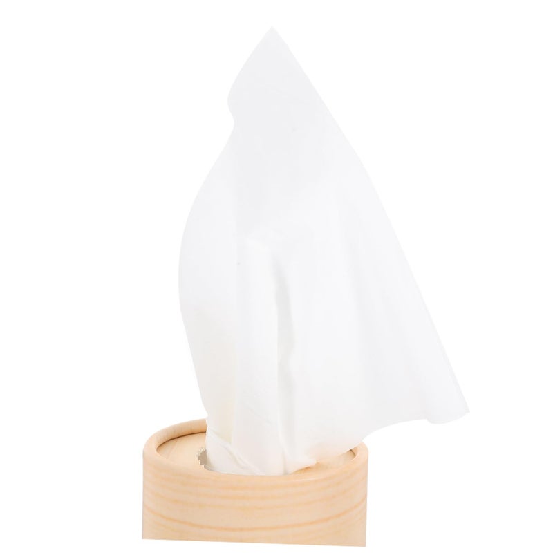 4Pcs Wood Grain Refillable Car Tissue Holder Cylinder For Cup Holders Portable Napkin Box - Image 4