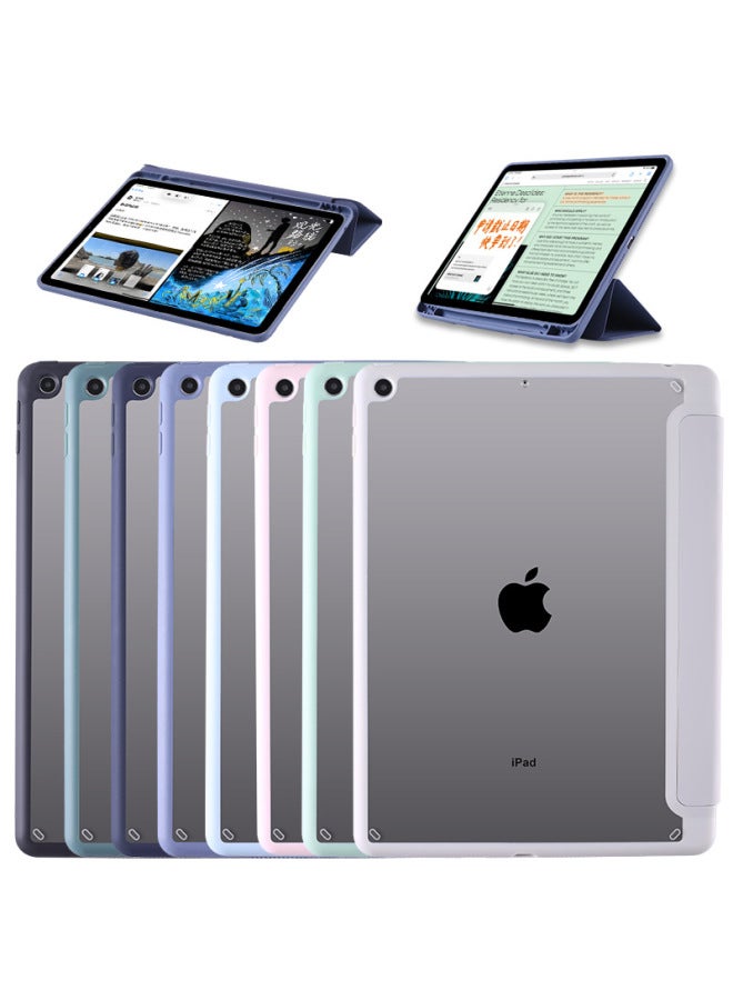 جراب واقٍ مناسب لجهاز iPad 10.9 مع فتحة قلم Pro11 من الأكريليك، جراب صلب من الجلد القابل للطي Pro12.9 - اللون: وردي - الطراز الملائم: Mini6 (8.3 بوصة) (درج القلم على اليمين) - Image 2