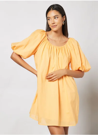 MANGO Puff Sleeve Dress