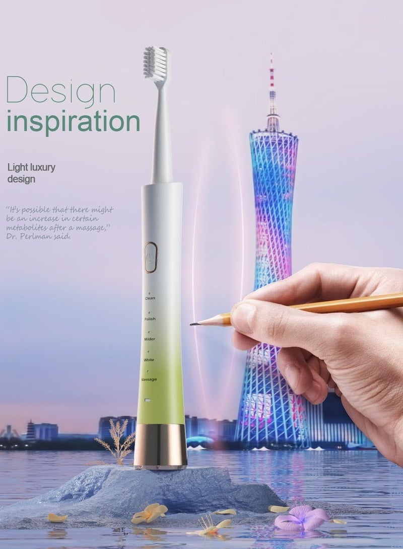 general Upgrade Sonic Electric Toothbrush for Adults, 8 Replacement Brush Heads, Rechargeable Electric Toothbrush with 2-Minutes Timer IPX7 Water-Proof, for Indoor and Outdoor - Image 3