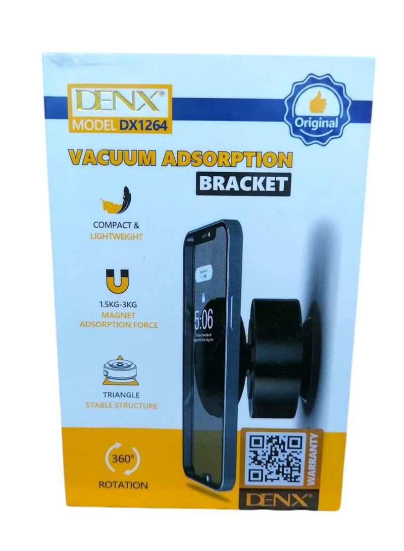 Denx 360 Degree Rotating Magnetic Car Mobile Holder Air Suction Magnetic Car Mobile Holder for All Car Models Black  - Image 4