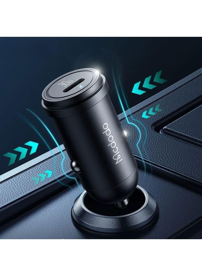 Mcdodo Fast Car Charger - CC-7493 30W 1C PD + Type-C to Type-C Cable 1.2m - Image 3