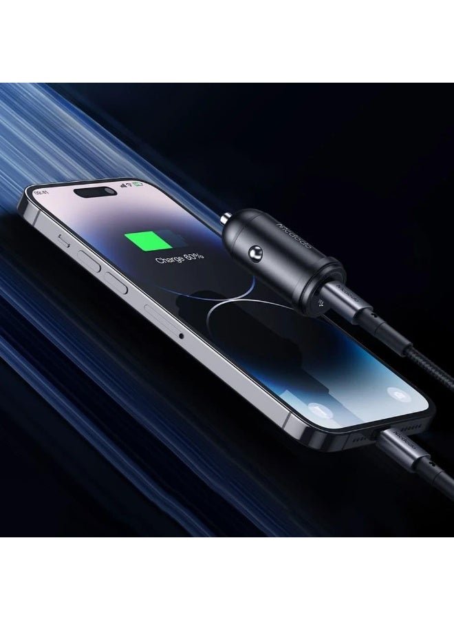 Mcdodo Fast Car Charger - CC-7493 30W 1C PD + Type-C to Type-C Cable 1.2m - Image 4