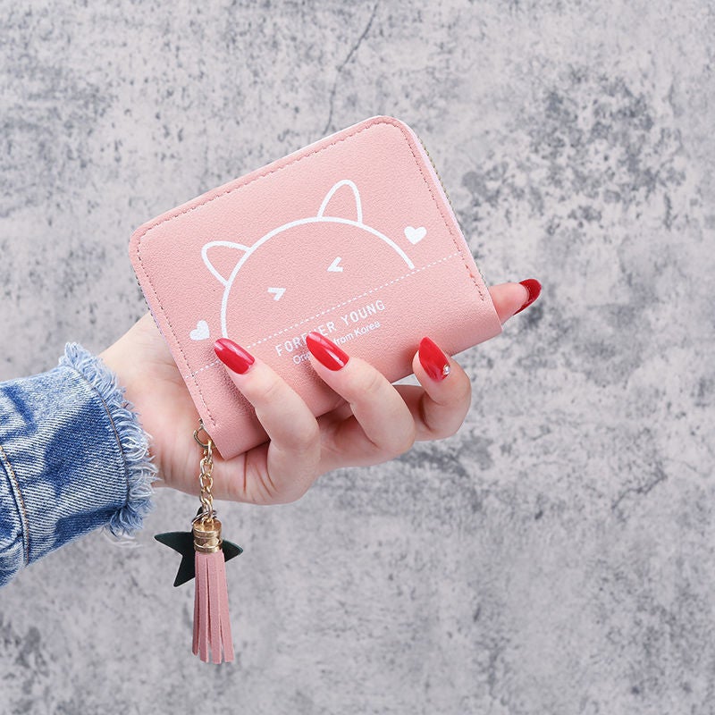 Multifunctional Solid Color PU Leather Wallet, RFID Blocking Design Portable Daily Storage Purse for Cards Cash Coin Business Use - Image 1