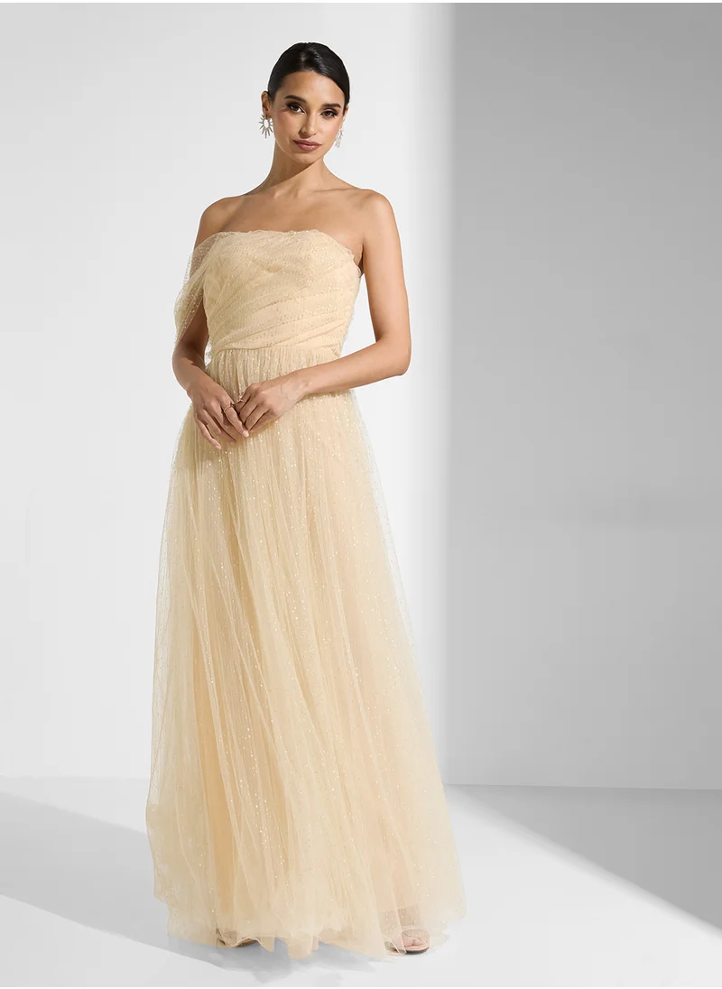 Namshi x One Shoulder Tulle Dress