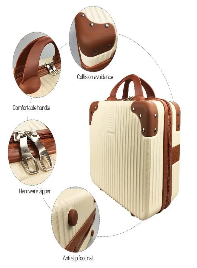 GNEY Vintage ABS+PC Travel Handbag - Lightweight Scratch-Resistant Hard Shell Carry-On Luggage with Handle Strap & Zipper - Women’s Mini Suitcase - Image 2