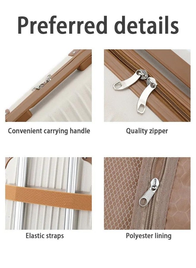 GNEY Vintage ABS+PC Travel Handbag - Lightweight Scratch-Resistant Hard Shell Carry-On Luggage with Handle Strap & Zipper - Women’s Mini Suitcase - Image 3