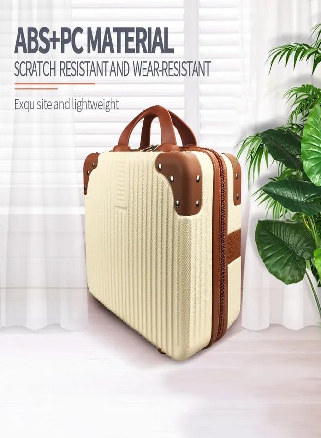 GNEY Vintage ABS+PC Travel Handbag - Lightweight Scratch-Resistant Hard Shell Carry-On Luggage with Handle Strap & Zipper - Women’s Mini Suitcase - Image 5