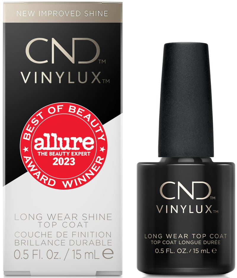 CND Vinylux Long Wear Shine Top Coat, Quick Drying Formula, Easy to Remove, Stocking Stuffer for Women, 0.5 Fl Oz - Image 1