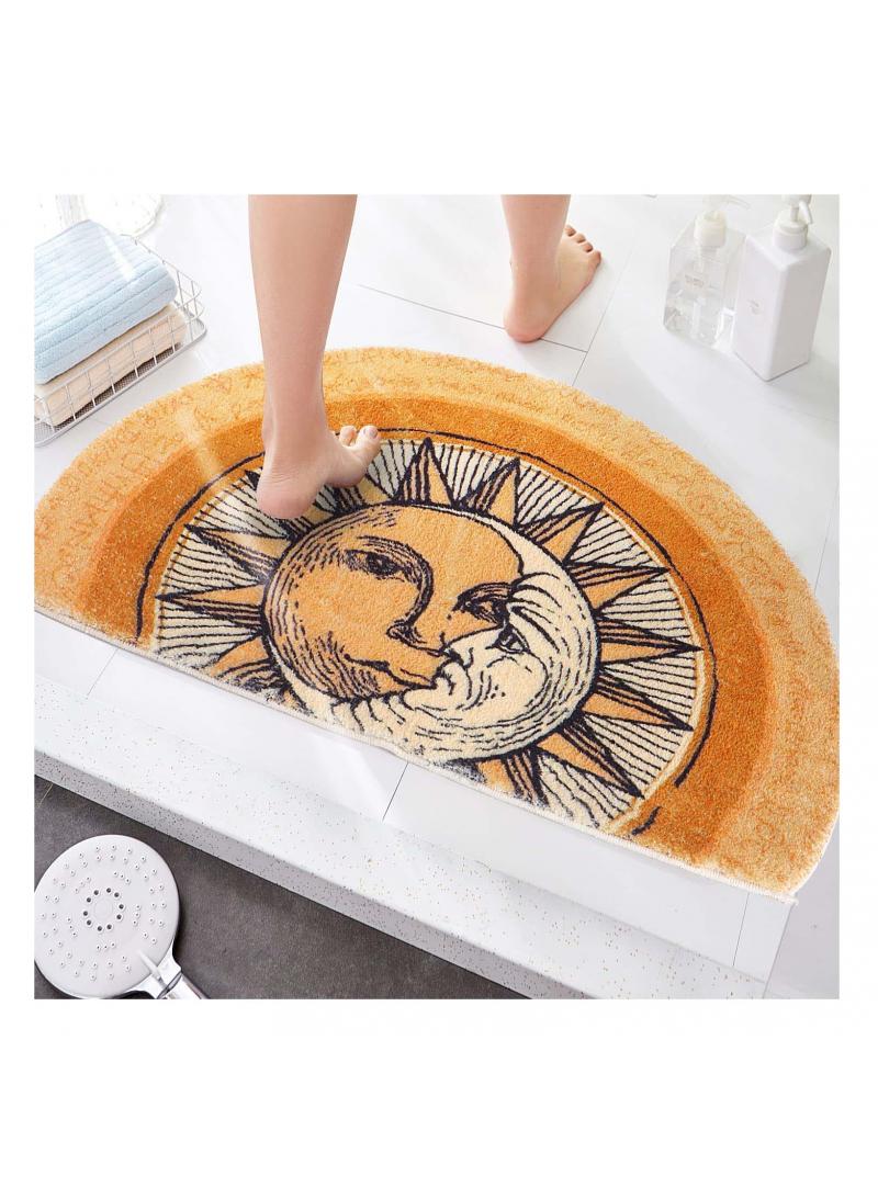 Creative Semi-Circular Anti-Slip Super Absorbent Carpet 80*120cm - Image 1