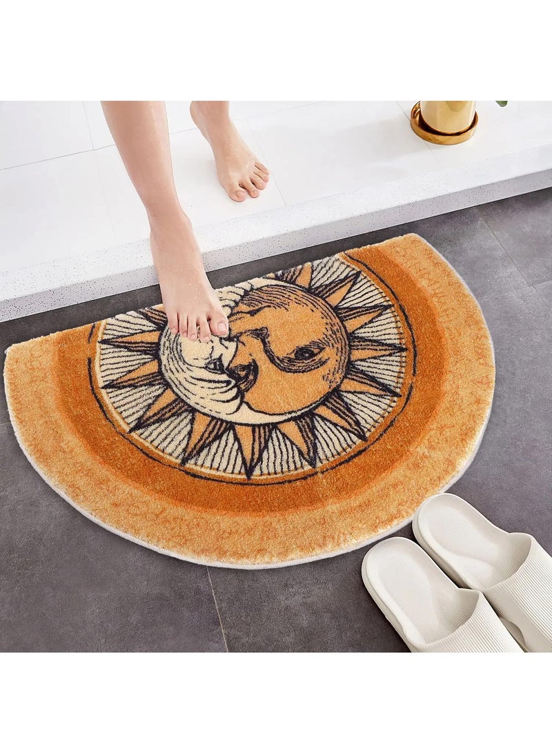Creative Semi-Circular Anti-Slip Super Absorbent Carpet 80*120cm - Image 2
