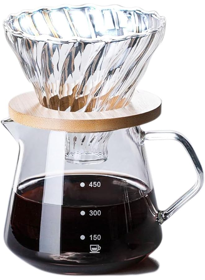 إيروريكس ماكينة صنع القهوة بالتنقيط 600 مل وعاء قهوة زجاجي مع فلتر تنقيط مع علامات تحديد لماكينة صنع القهوة بالتنقيط وقطارة القهوة للمنزل والتخييم والمشي لمسافات طويلة #2 - Image 1