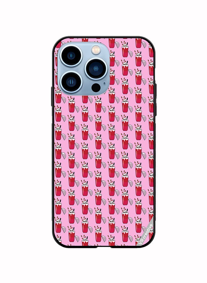 VR CREATIVE Protective Case Cover For Apple iPhone 13 Pro Ice Cream Glass Drink Design Multicolour - Image 1