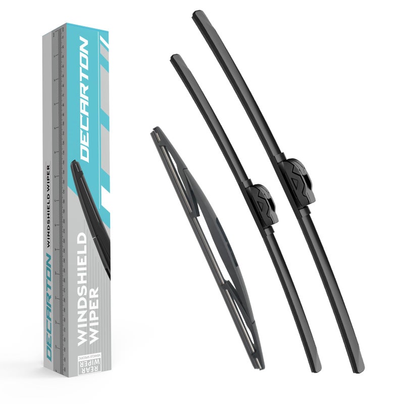 DECARTON Replacement for GMC Yukon 20082014 Original Equipment Windshield Front and Rear Wiper Blade Set Pack of 3