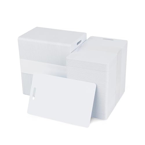 easyIDea Pack of 500 White CR80 PVC Cards with Slot Punch on Short Side | 30 mil by easyIDea - Image 1