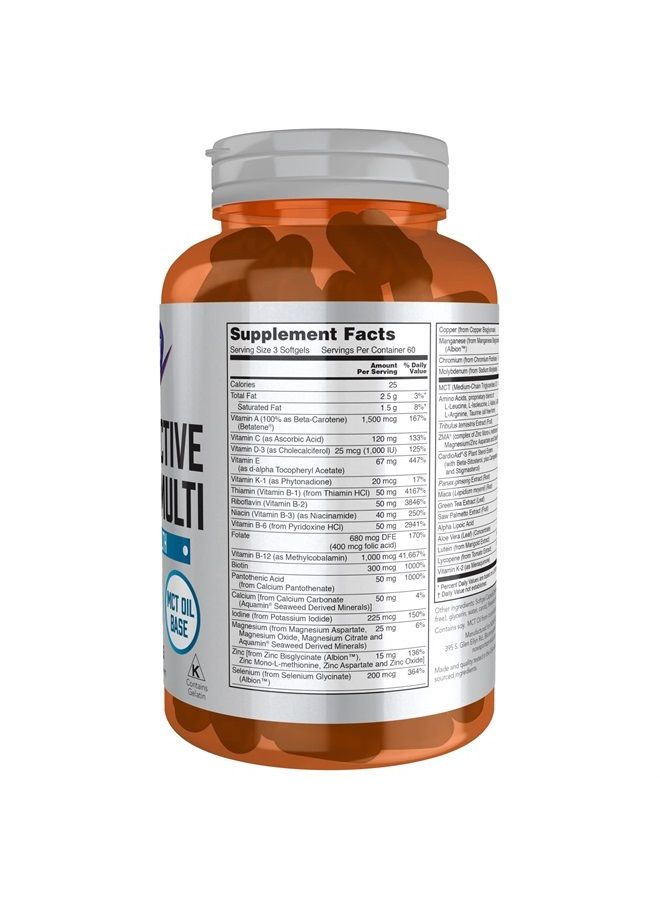 Sports Nutrition, Men's Extreme Sports Multi with Free-Form Amino Acids, ZMA®, Tribulus, MCT Oil, and Herbal Extracts, 180 Softgels