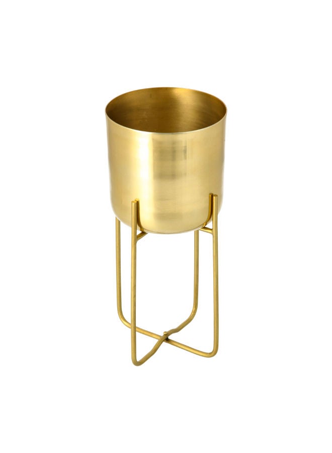 homz Aluminum Planter With Leg Gold - Image 3