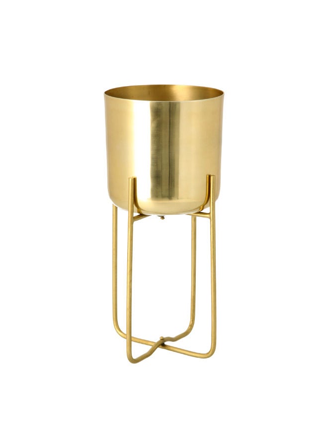 homz Aluminum Planter With Leg Gold - Image 1