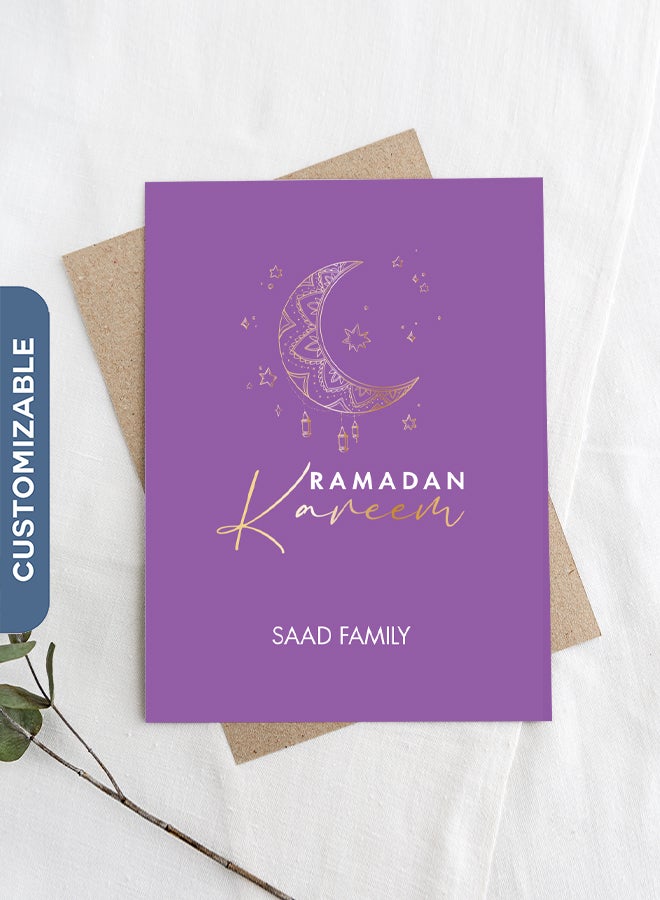 Share the Love Personalised Ramadan Greeting Card - Elegant Design with Custom Message Option