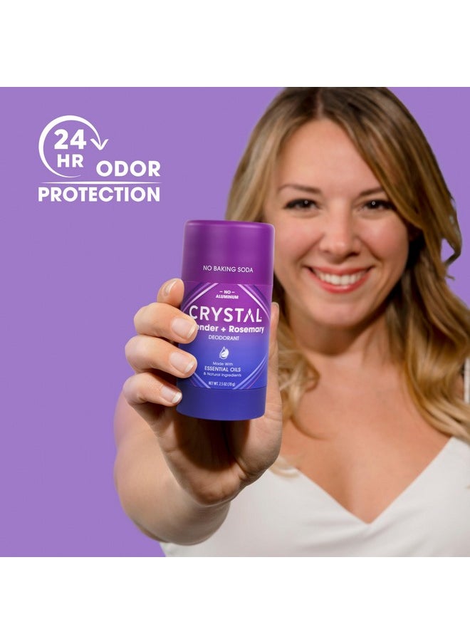 CRYSTAL ESSENCE Crystal Magnesium Solid Stick Natural Deodorant, Non-Irritating Aluminum Free Deodorant for Men or Women, Safely and Effectively Fights Odor, Lavender + Rosemary, 2.5 oz  - Image 2