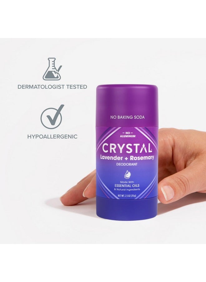 CRYSTAL ESSENCE Crystal Magnesium Solid Stick Natural Deodorant, Non-Irritating Aluminum Free Deodorant for Men or Women, Safely and Effectively Fights Odor, Lavender + Rosemary, 2.5 oz  - Image 4