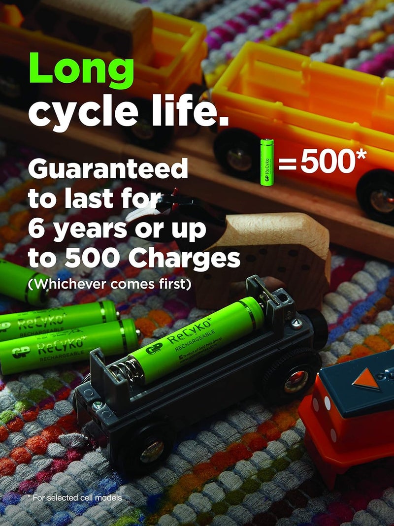 GP Rechargeable ReCyKo+ AA 2700 Mah Pack of 4, BATTERY - Image 3